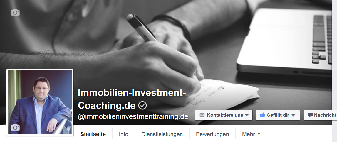 Facebook Fanseite Immobilien-Investment-Coaching